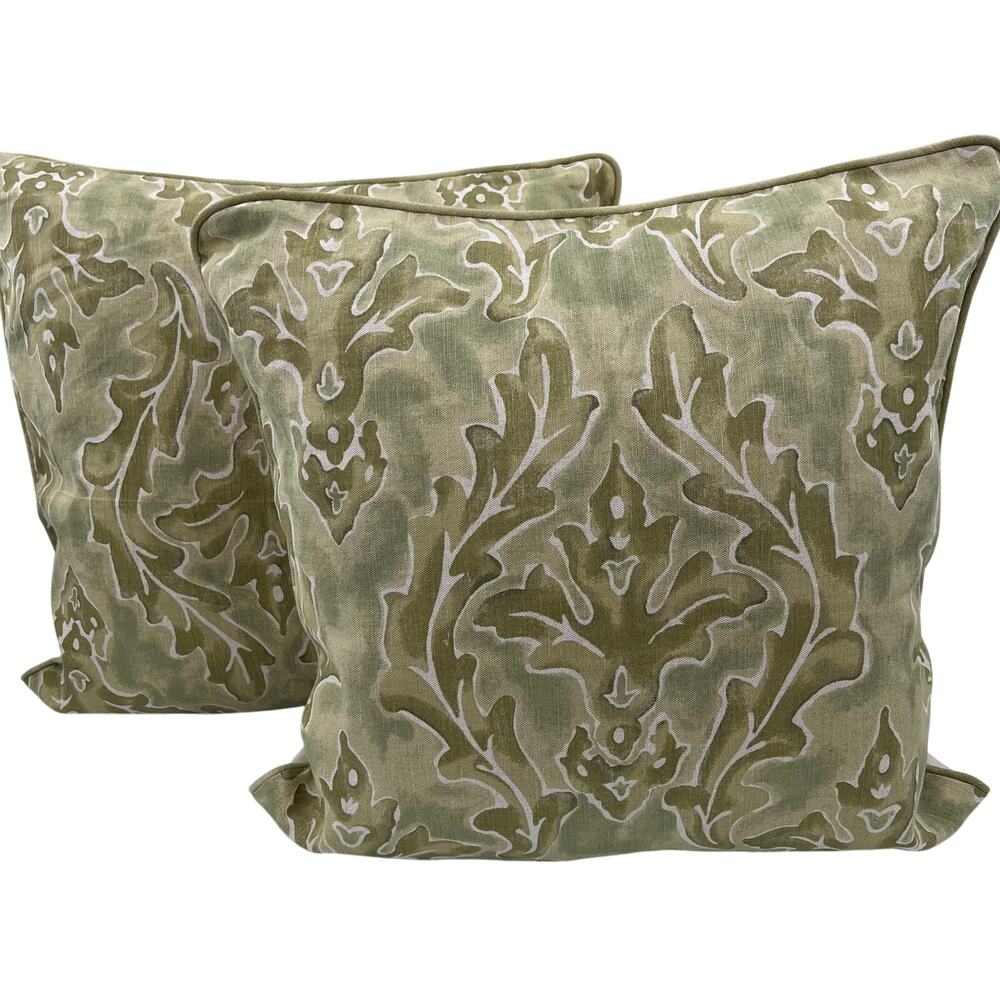 NWOT Restoration Hardware 19” square linen throw pillows - Set of 2 - Picture 1 of 8